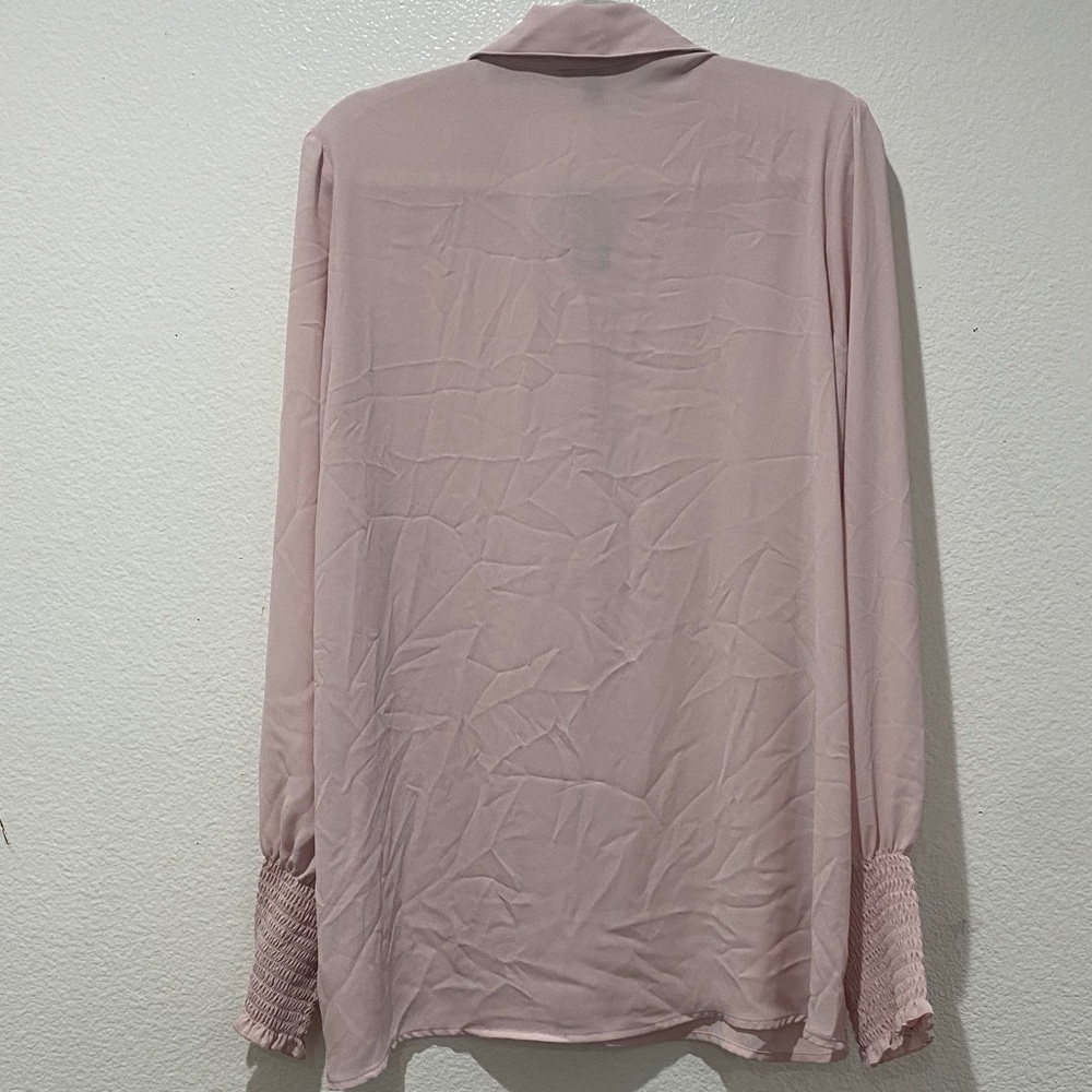 Express Dusty Pink Button-Front Collared Blouse N… - image 7